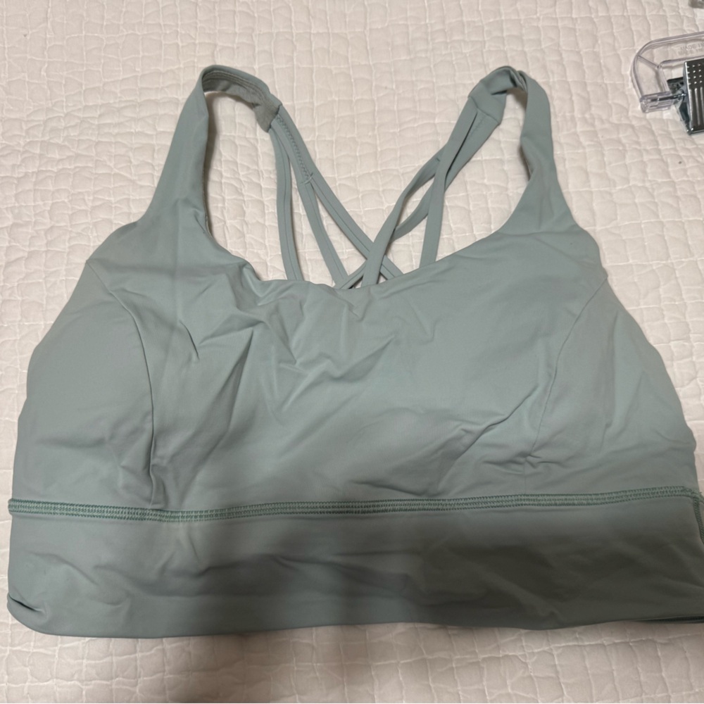 Lululemon long line free to be serene bra in mint green